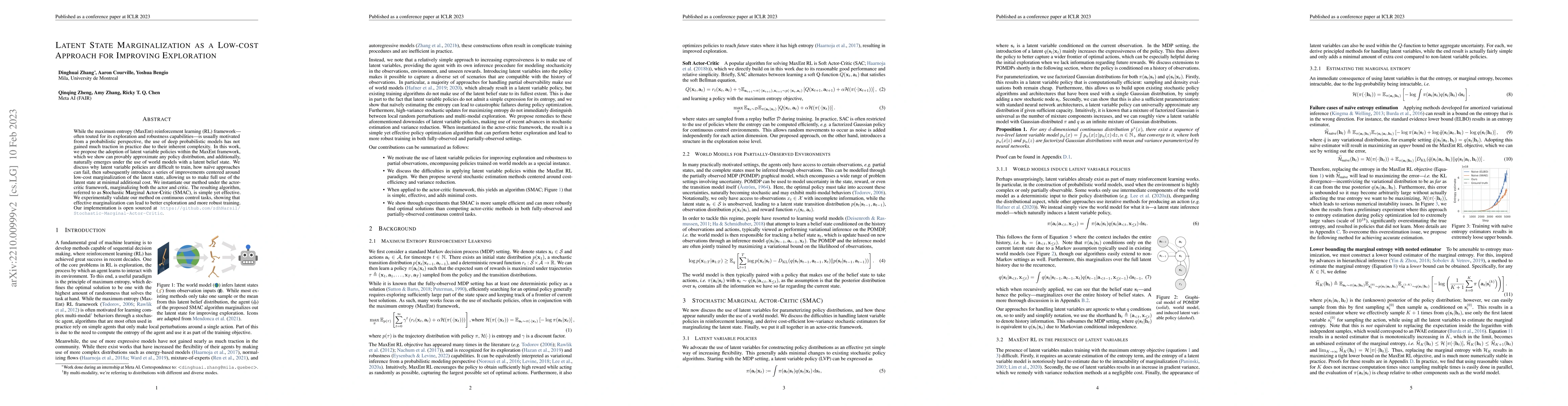 Thumbnail for Latent State Marginalization as a Low-cost Approach for Improving
  Exploration