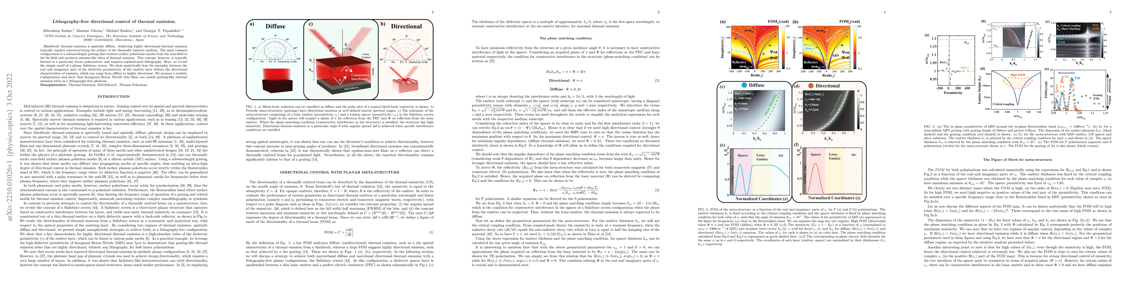 Thumbnail for Lithography-free directional control of thermal emission