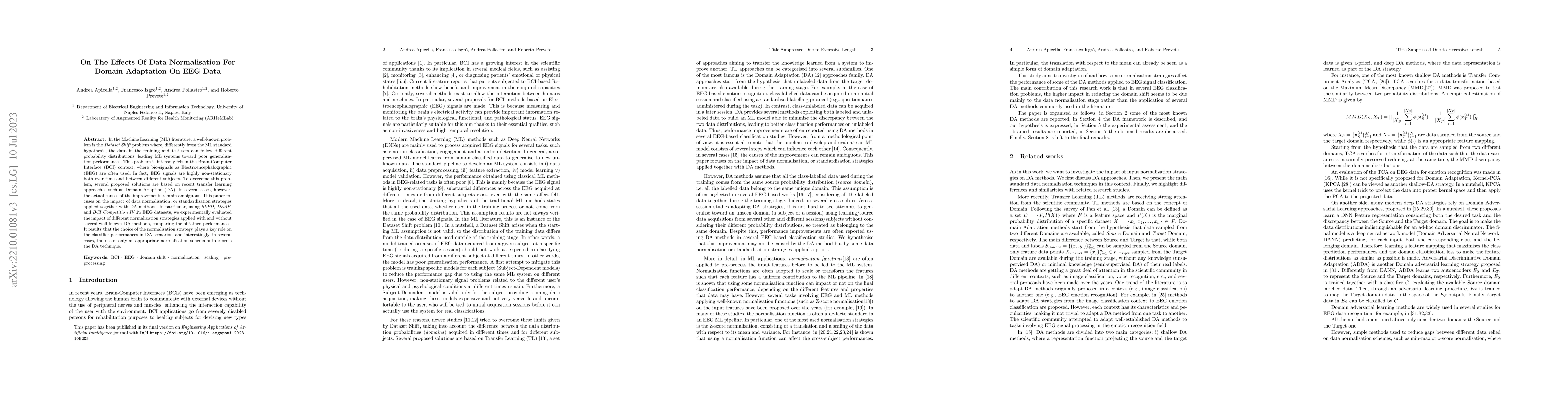 Thumbnail for On The Effects Of Data Normalisation For Domain Adaptation On EEG Data