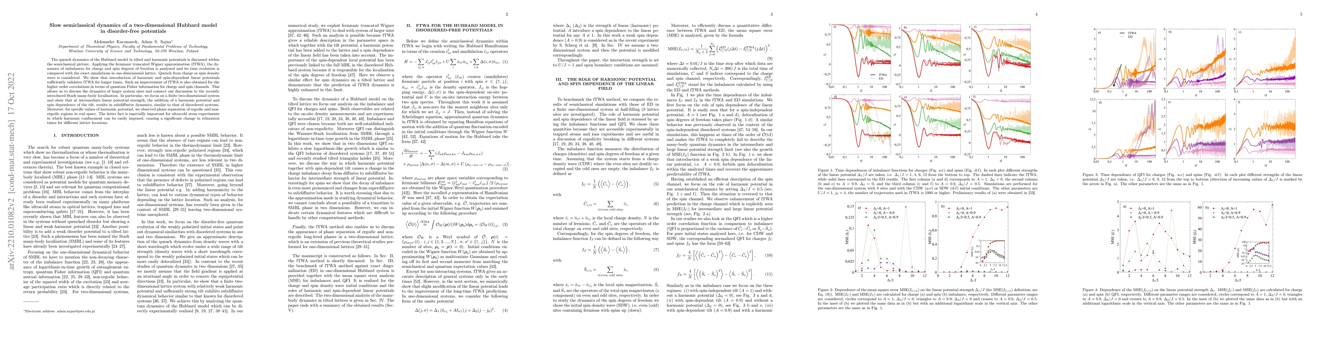 Thumbnail for Slow semiclassical dynamics of a two-dimensional Hubbard model in
  disorder-free potentials