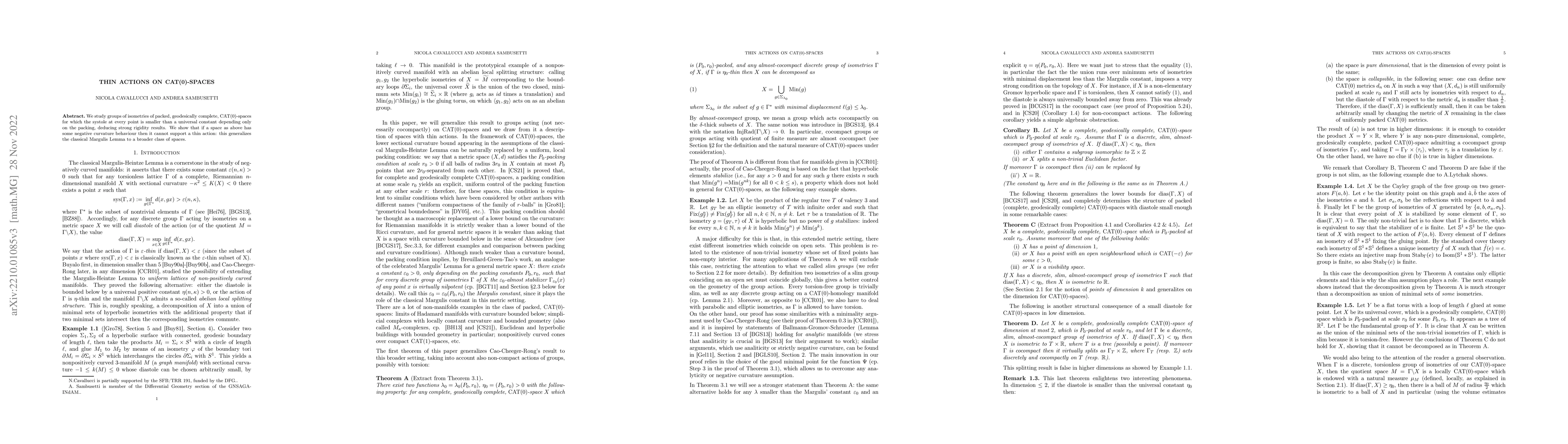 Thumbnail for Thin actions on CAT(0) spaces