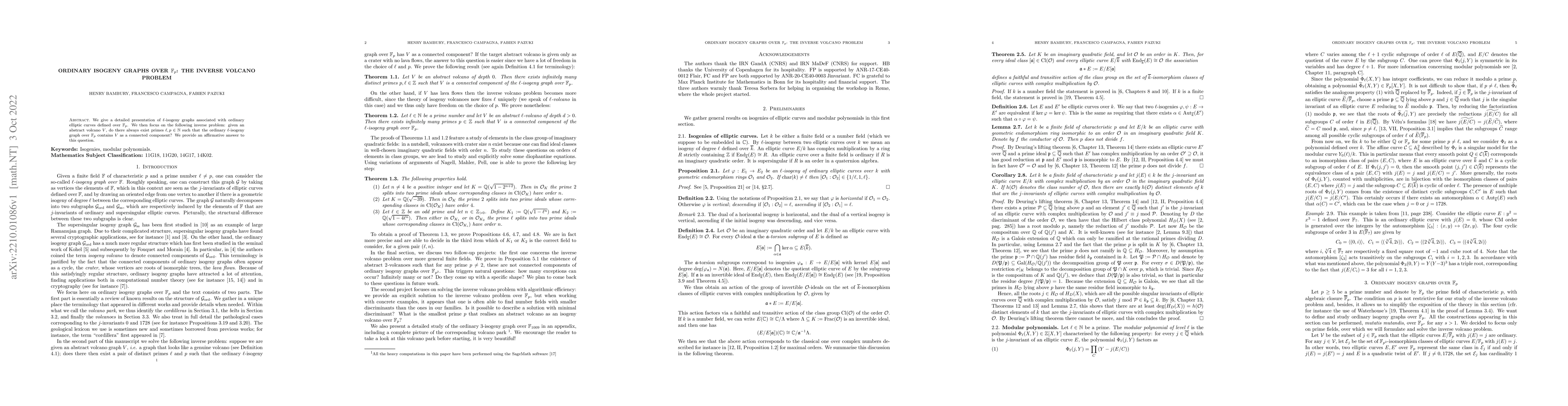 Thumbnail for Ordinary isogeny graphs over $\mathbb{F}_p$: the inverse volcano problem