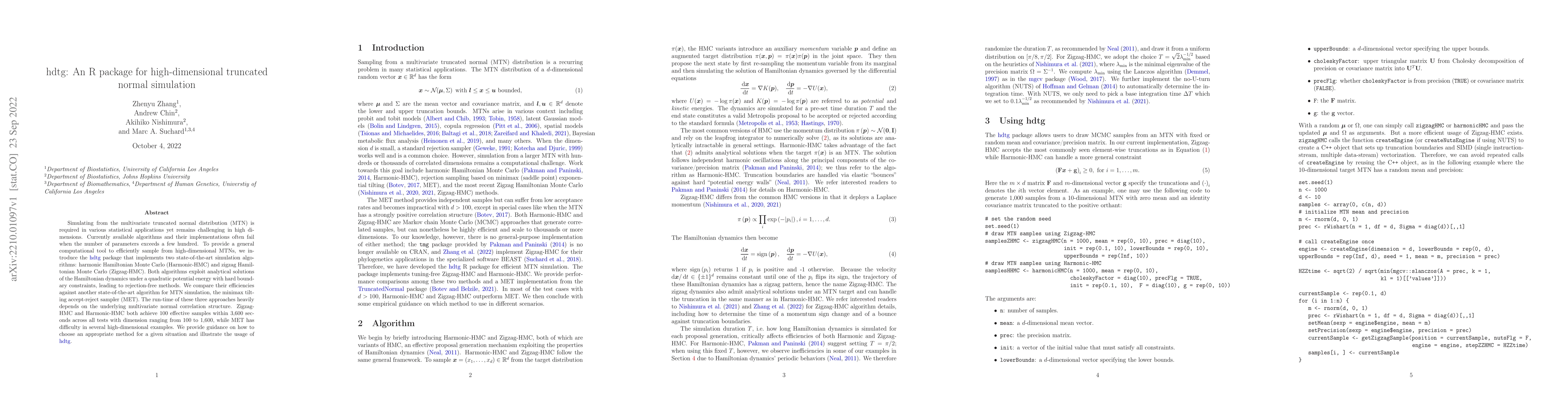 Thumbnail for hdtg: An R package for high-dimensional truncated normal simulation