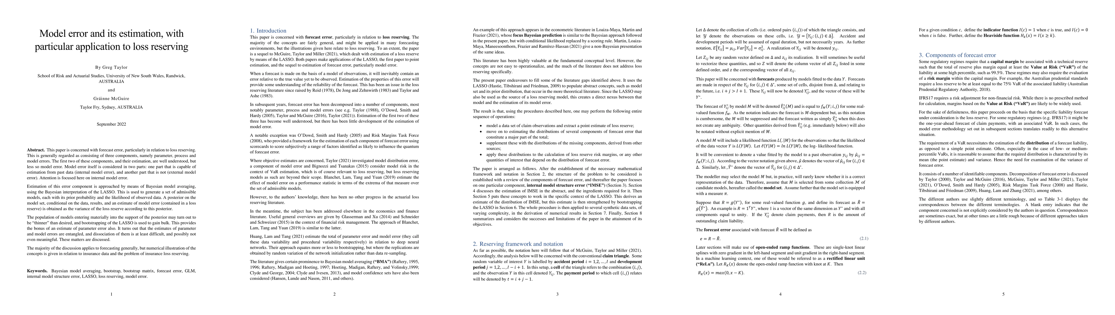 Thumbnail for Model error and its estimation, with particular application to loss
  reserving