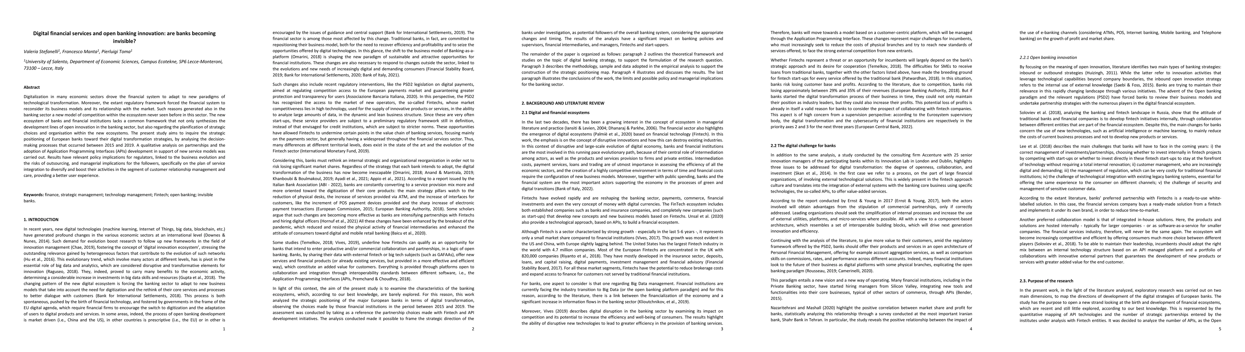 Thumbnail for Digital financial services and open banking innovation: are banks
  becoming invisible?