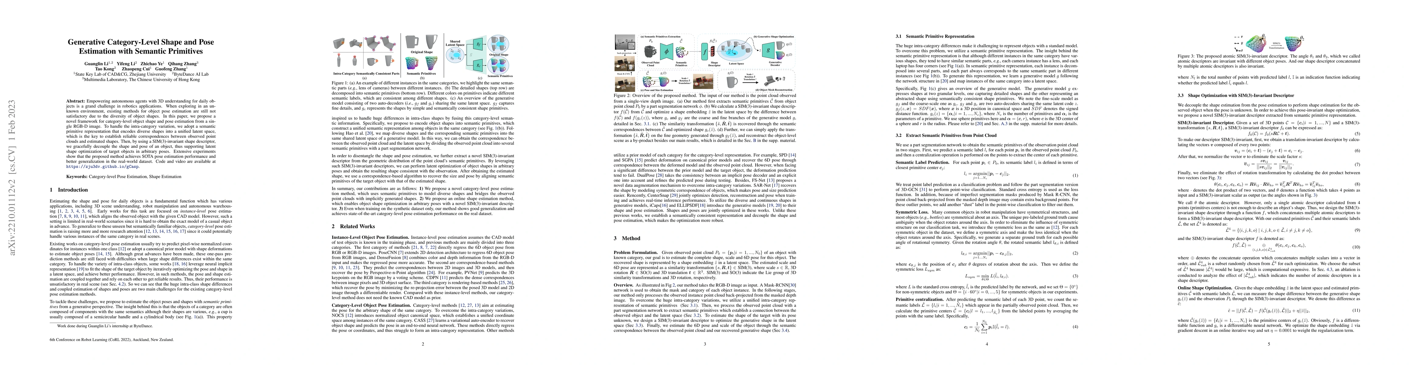 Thumbnail for Generative Category-Level Shape and Pose Estimation with Semantic
  Primitives