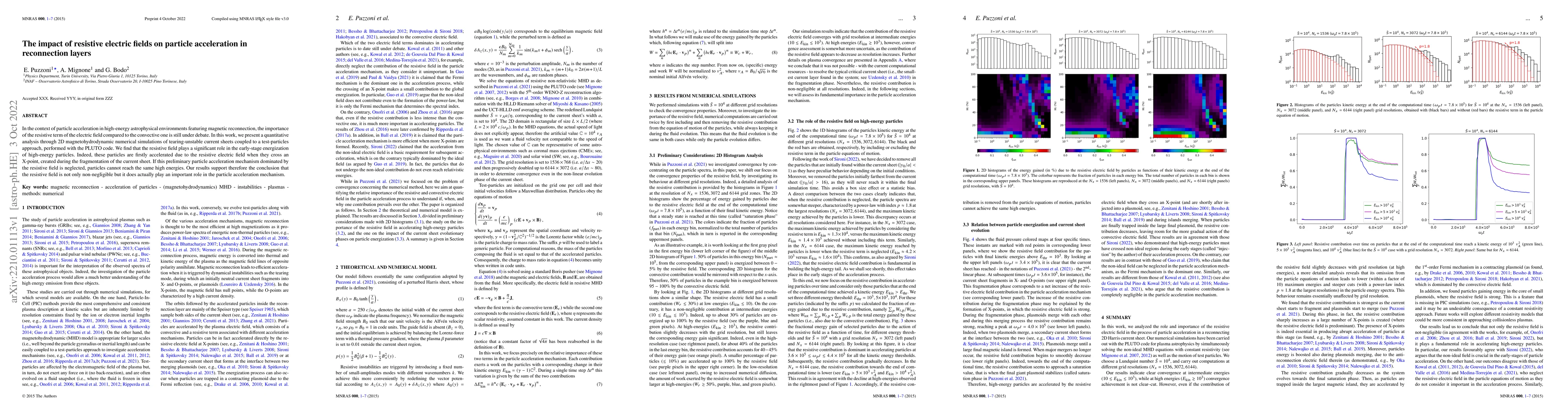 Thumbnail for The impact of resistive electric fields on particle acceleration in
  reconnection layers