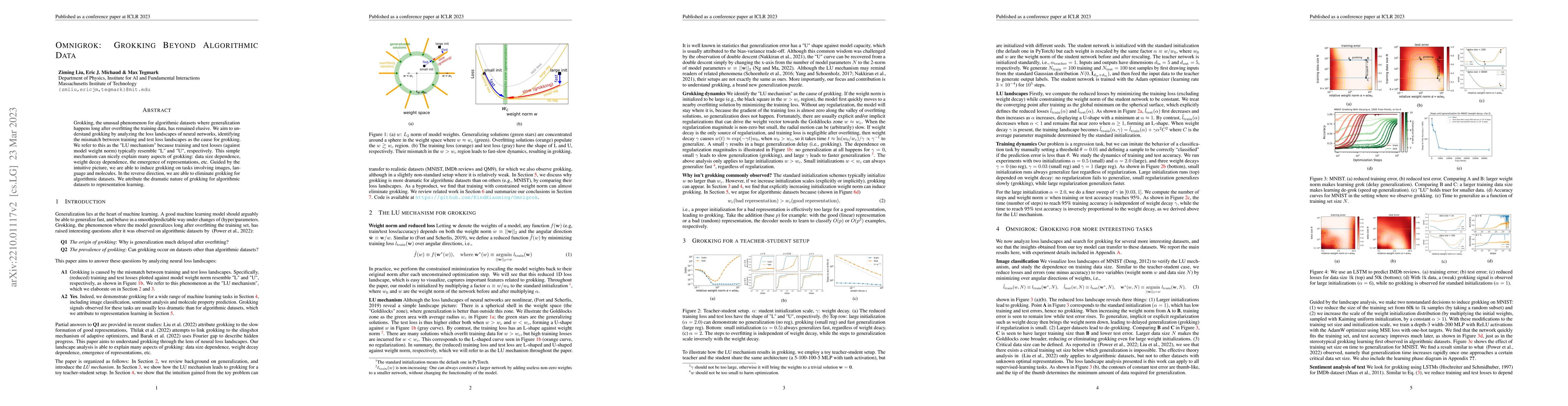 Thumbnail for Omnigrok: Grokking Beyond Algorithmic Data