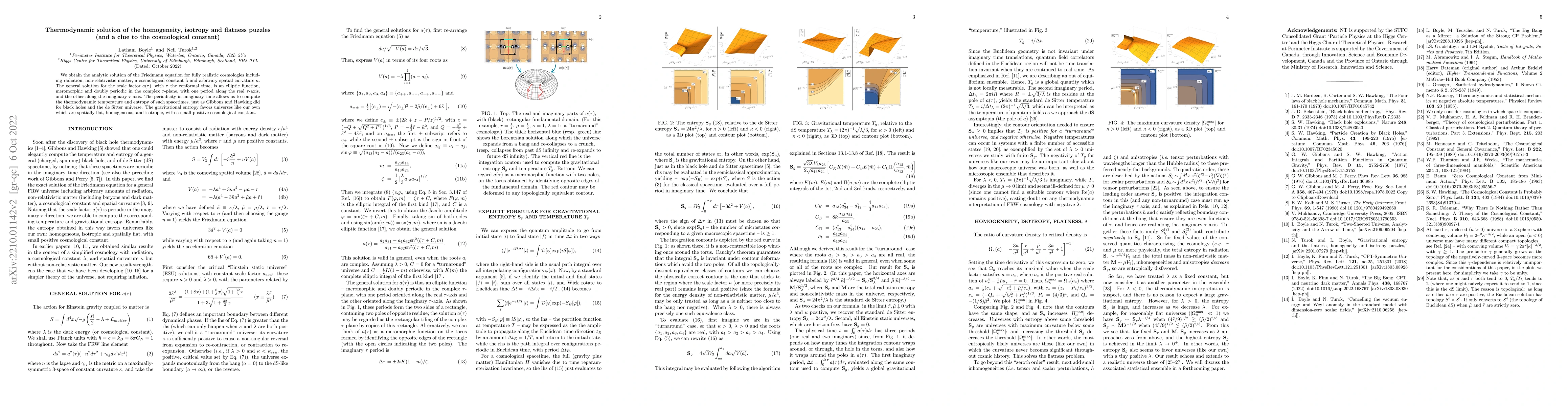 Thumbnail for Thermodynamic solution of the homogeneity, isotropy and flatness puzzles
  (and a clue to the cosmological constant)