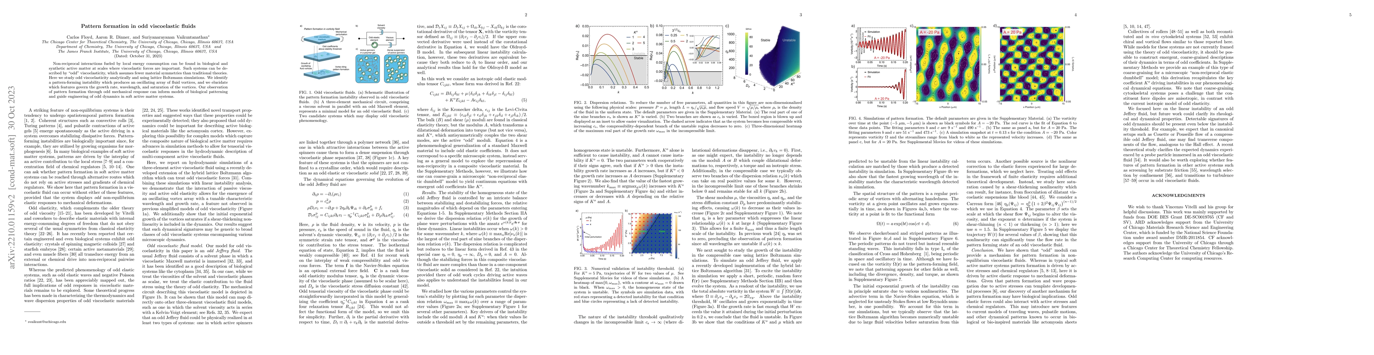 Thumbnail for Pattern formation in odd viscoelastic fluids
