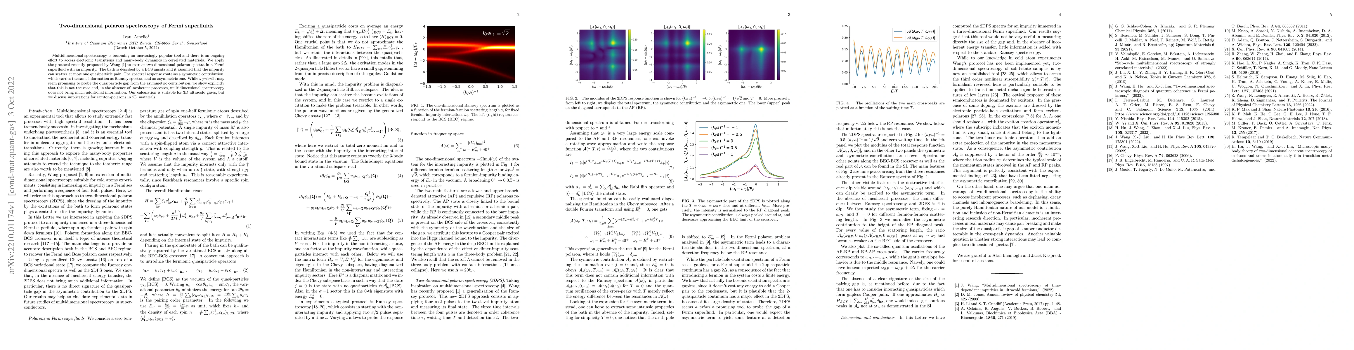 Thumbnail for Two-dimensional polaron spectroscopy of Fermi superfluids