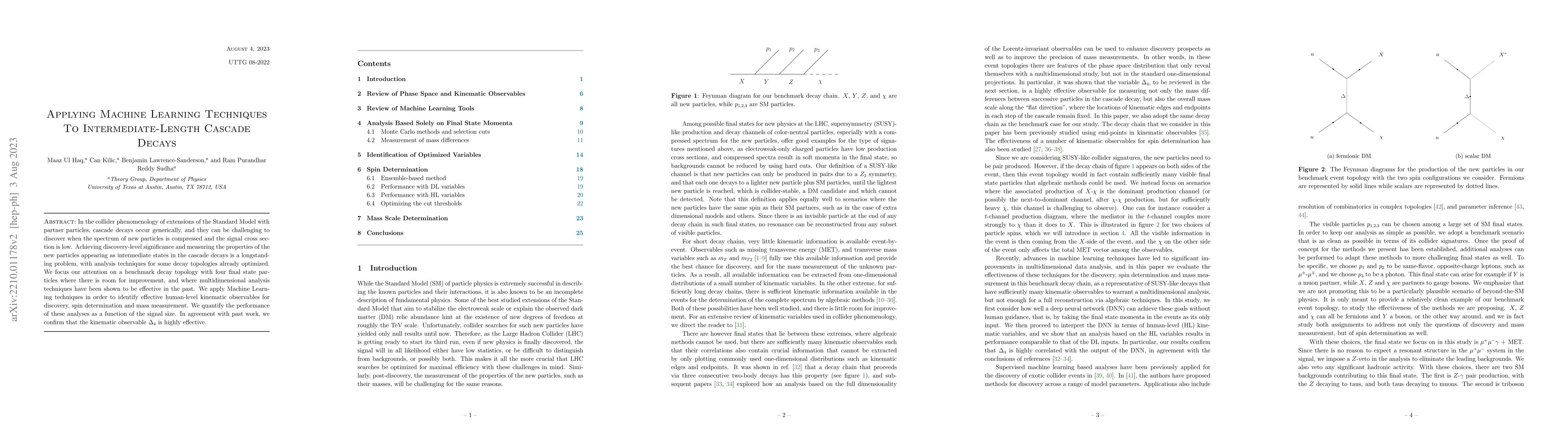 Thumbnail for Applying Machine Learning Techniques To Intermediate-Length Cascade
  Decays