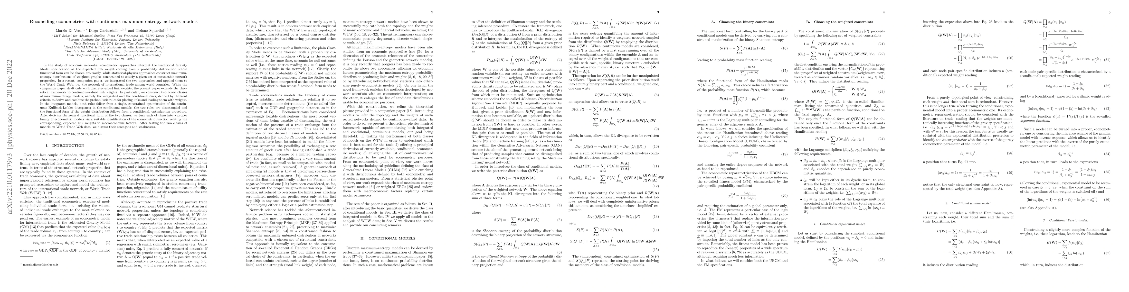 Thumbnail for Reconciling econometrics with continuous maximum-entropy network models