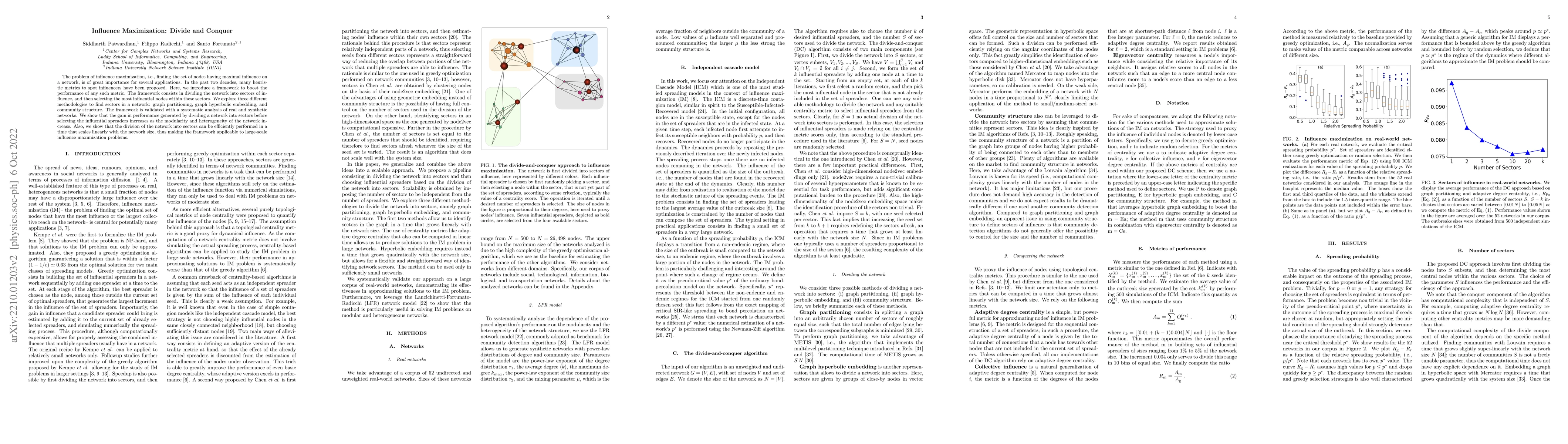 Thumbnail for Influence Maximization: Divide and Conquer