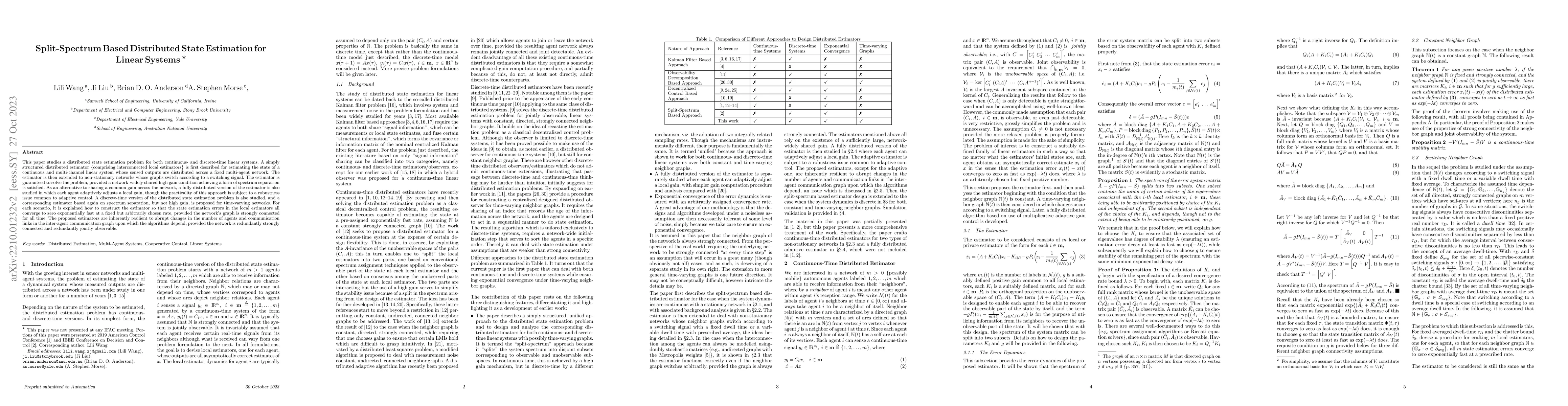 Thumbnail for Split-Spectrum Based Distributed State Estimation for Linear Systems