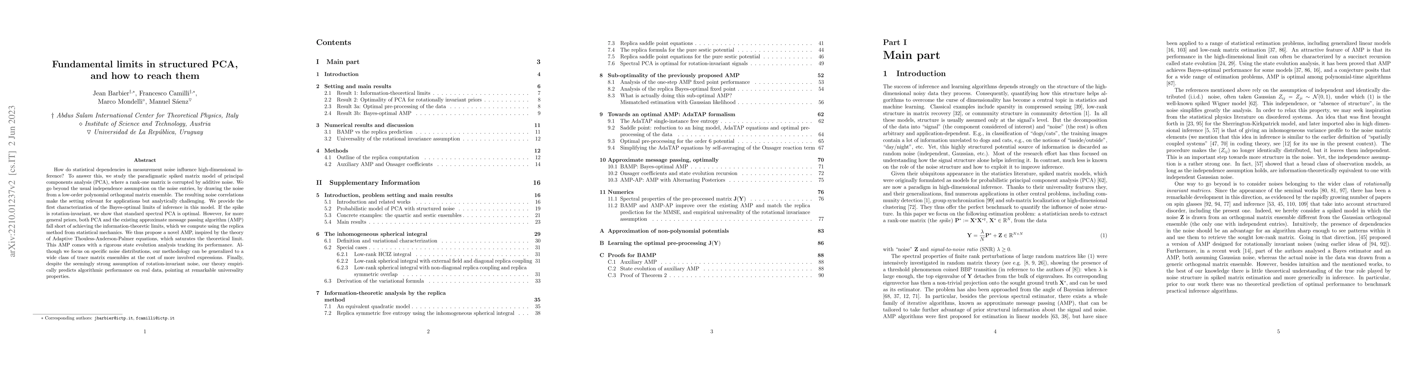 Thumbnail for Bayes-optimal limits in structured PCA, and how to reach them