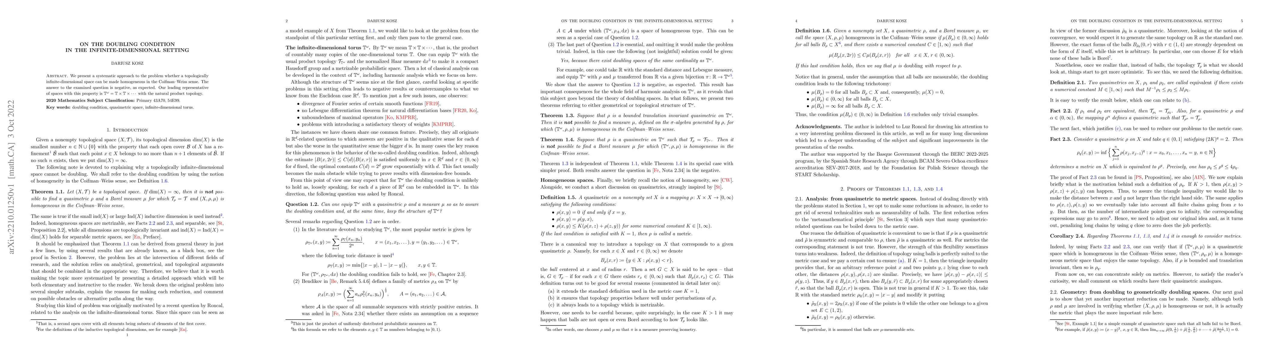 Thumbnail for On the doubling condition in the infinite-dimensional setting