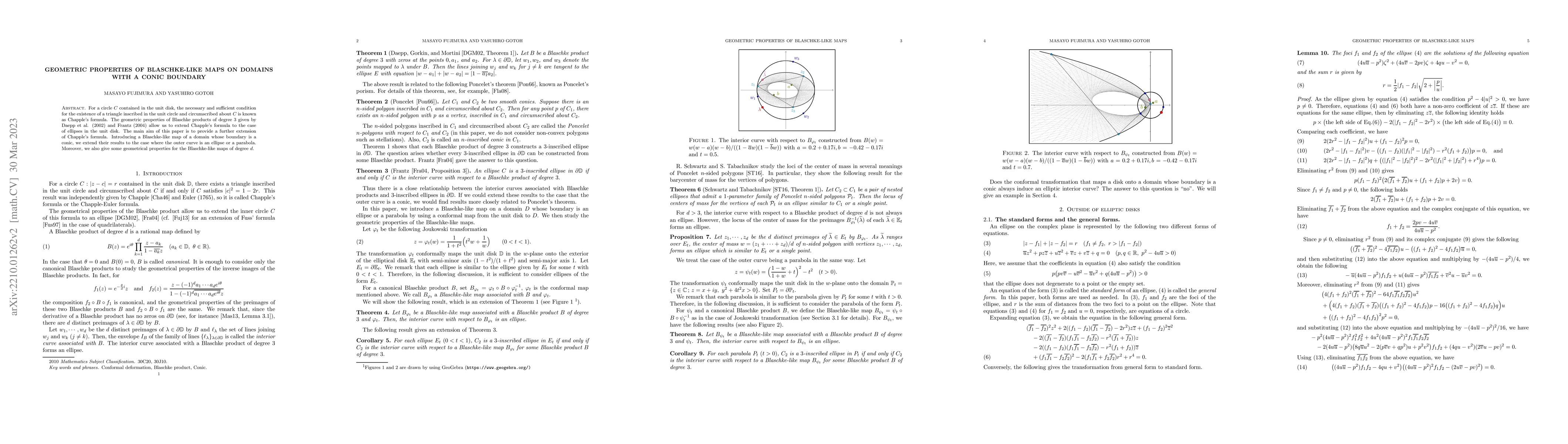 Thumbnail for Geometric properties of Blaschke-like maps on domains with a conic
  boundary