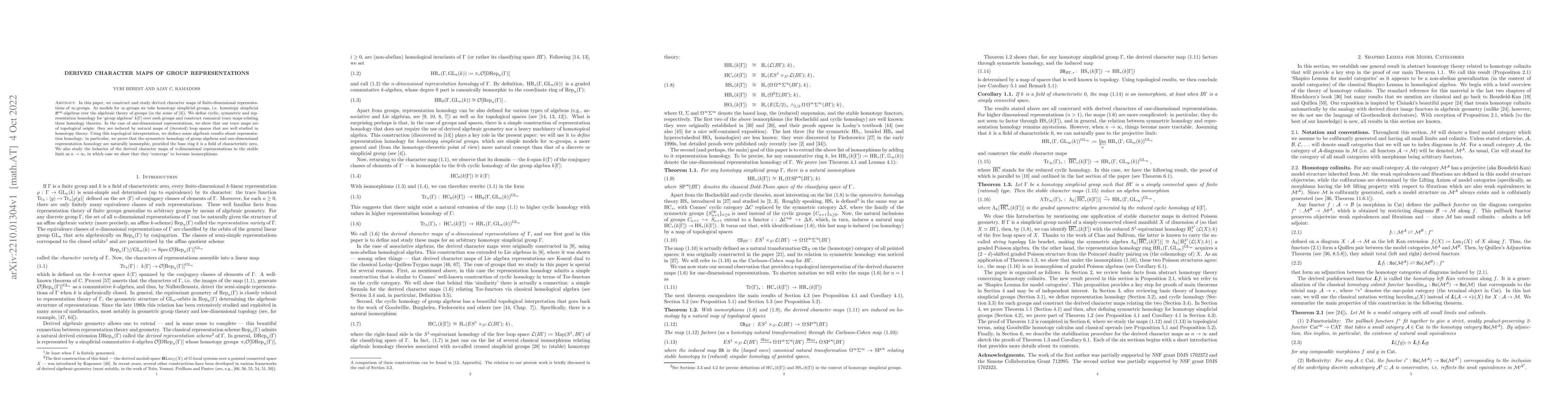Thumbnail for Derived Character Maps of Groups Representations