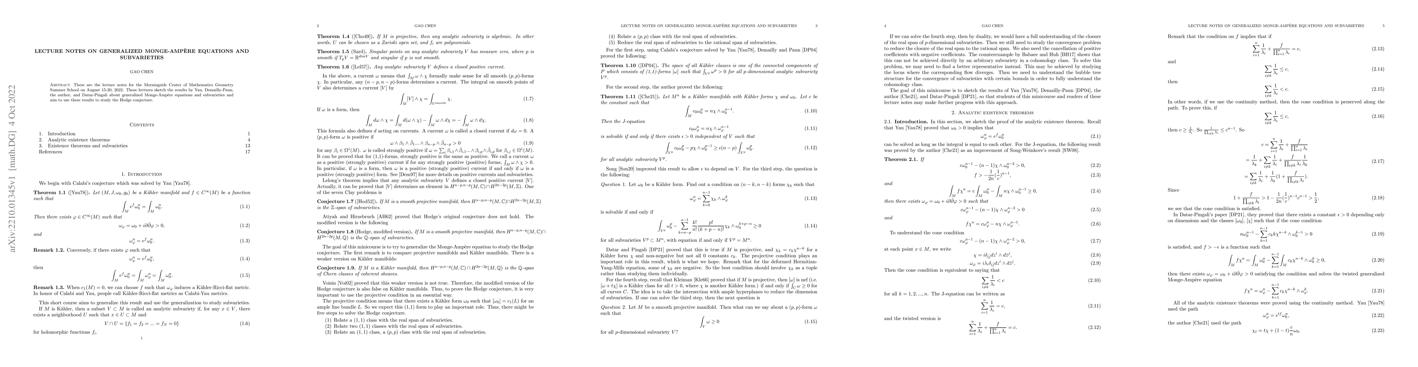 Thumbnail for Lecture notes on generalized Monge-Amp\`ere equations and subvarieties