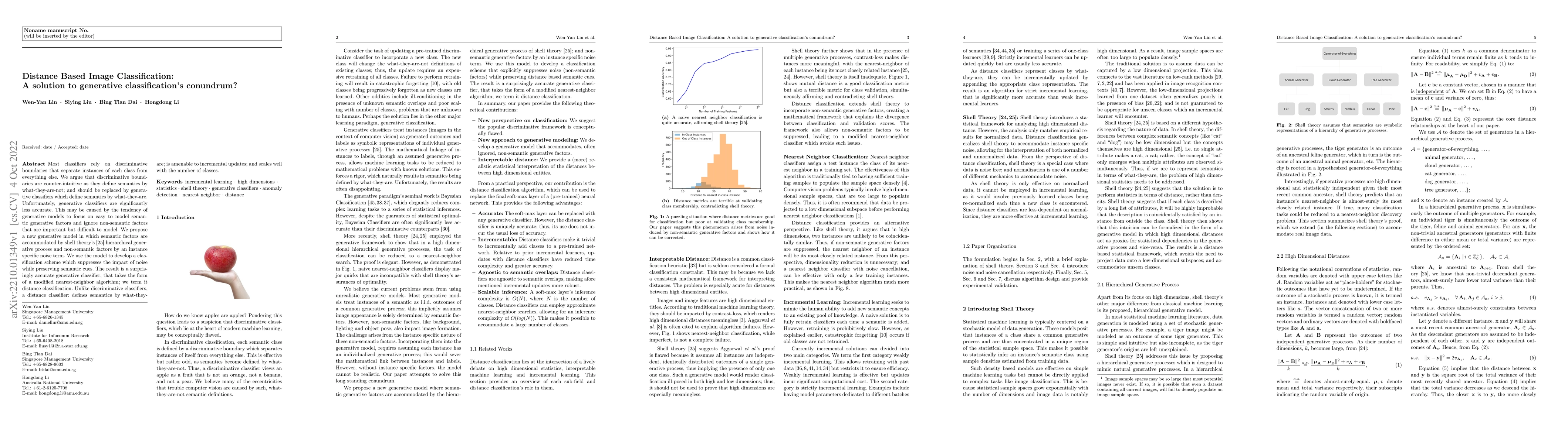 Thumbnail for Distance Based Image Classification: A solution to generative
  classification's conundrum?