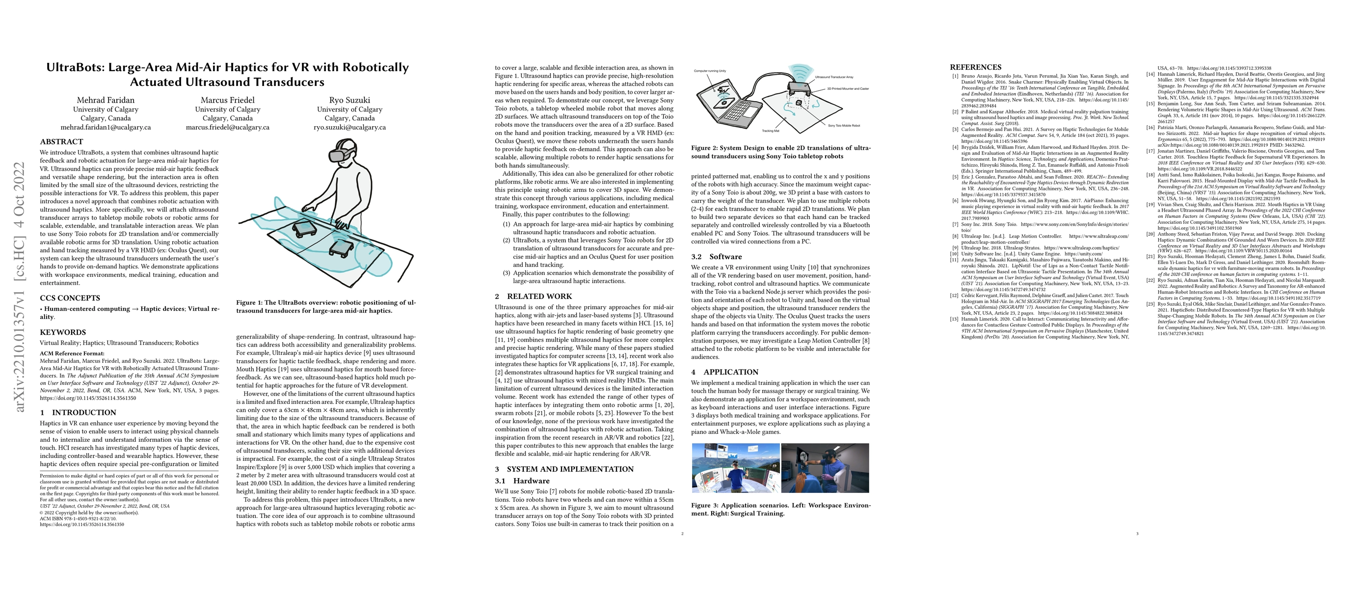 Thumbnail for UltraBots: Large-Area Mid-Air Haptics for VR with Robotically Actuated
  Ultrasound Transducers