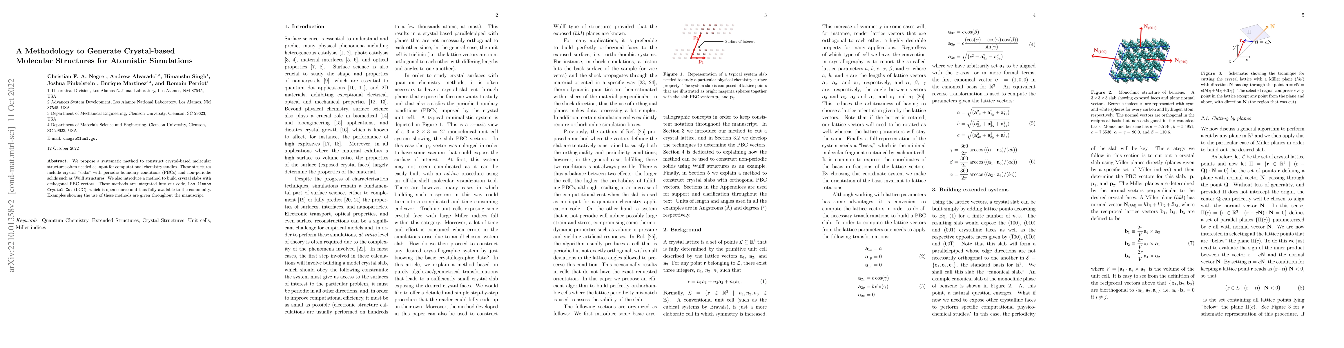 Thumbnail for A Methodology to Generate Crystal-based Molecular Structures for
  Atomistic Simulations