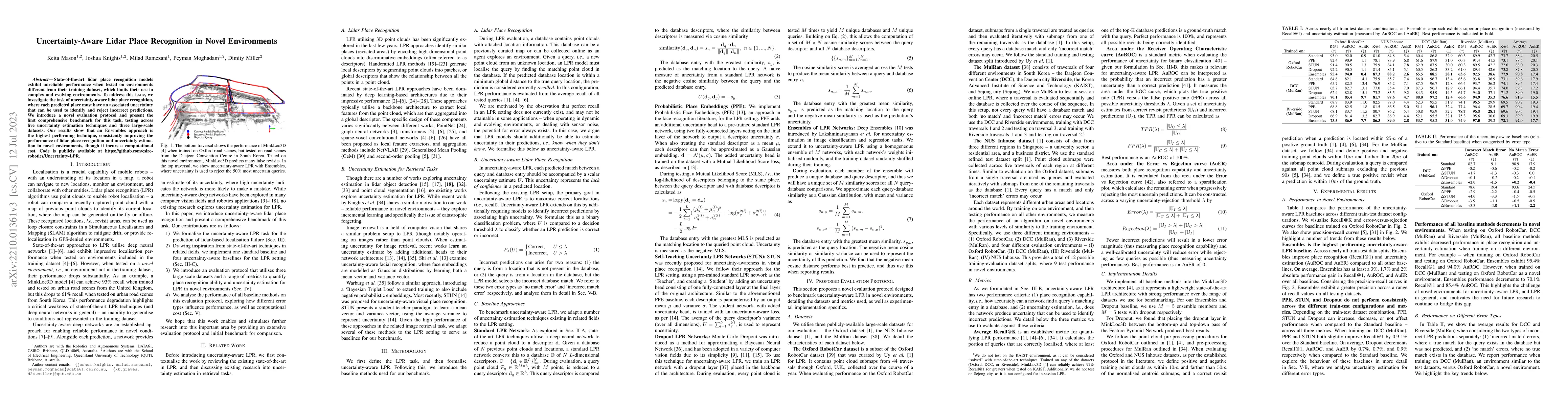Thumbnail for Uncertainty-Aware Lidar Place Recognition in Novel Environments