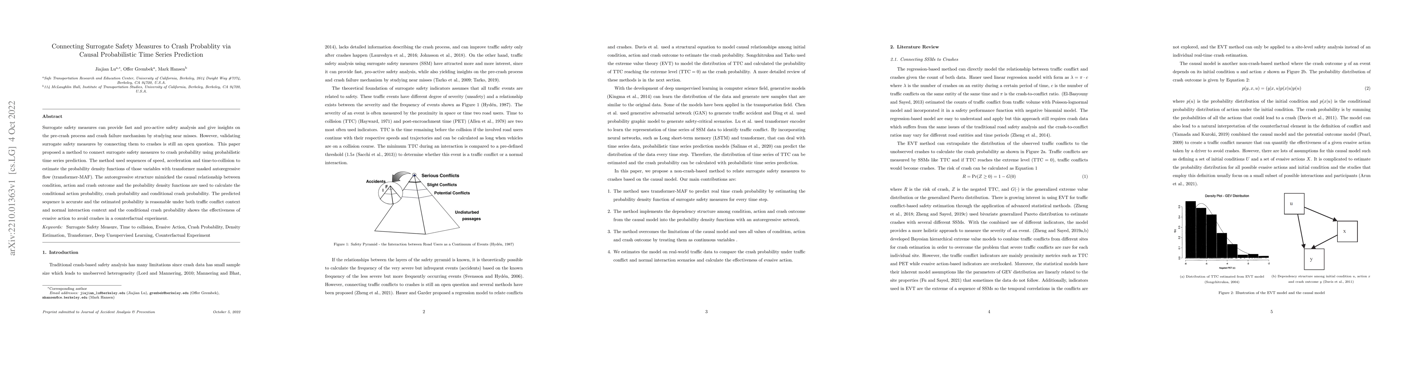 Thumbnail for Connecting Surrogate Safety Measures to Crash Probablity via Causal
  Probabilistic Time Series Prediction
