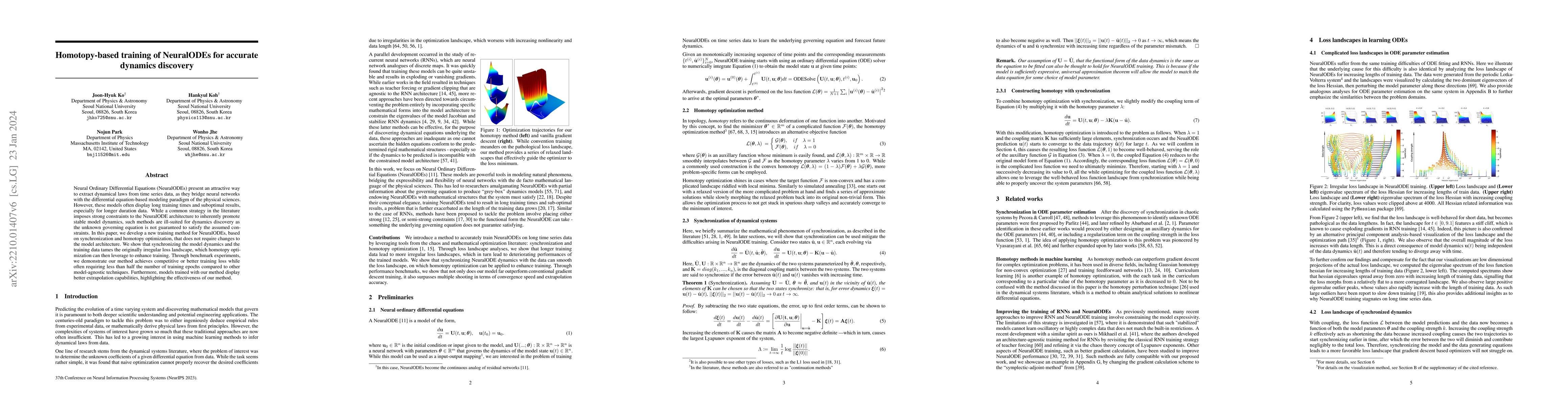 Thumbnail for Homotopy-based training of NeuralODEs for accurate dynamics discovery
