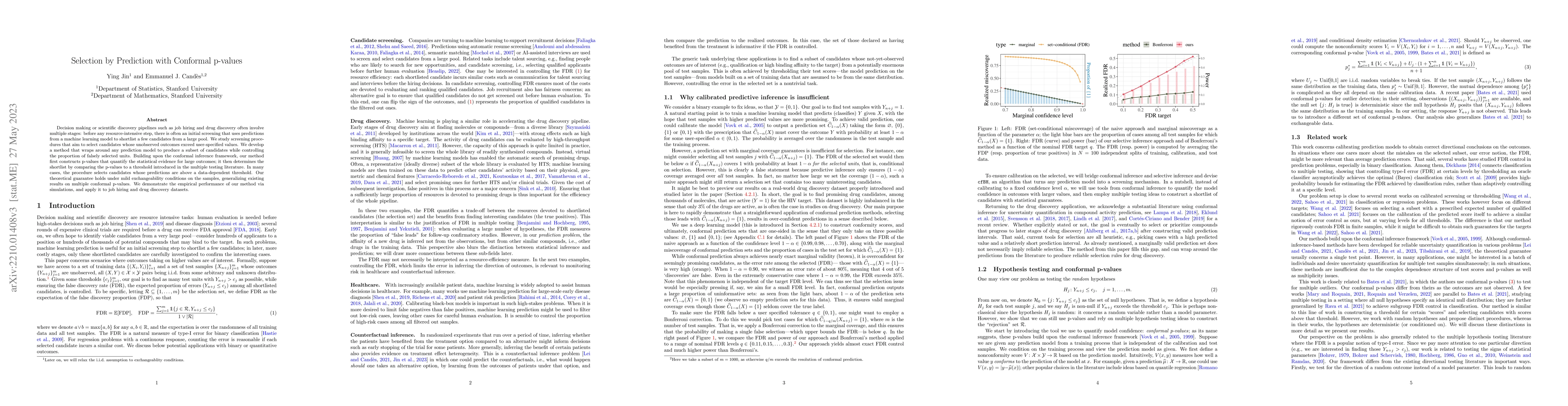 Thumbnail for Selection by Prediction with Conformal p-values