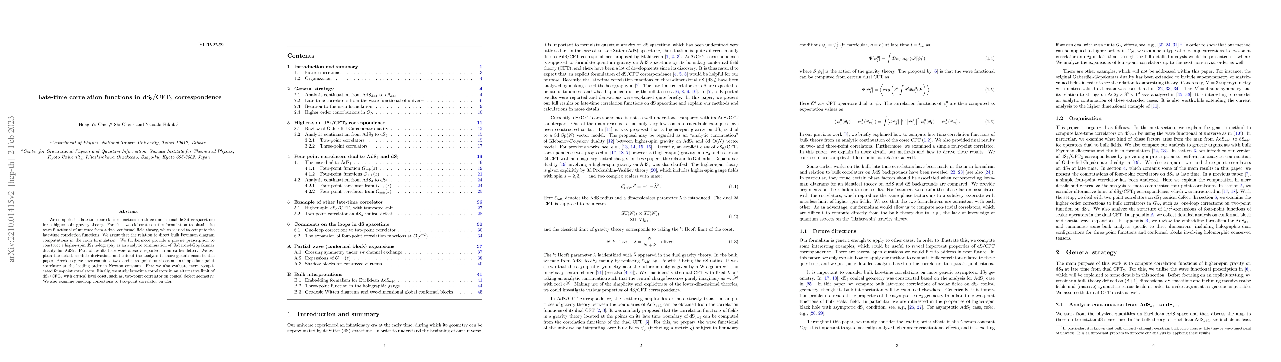 Thumbnail for Late-time correlation functions in dS$_3$/CFT$_2$ correspondence