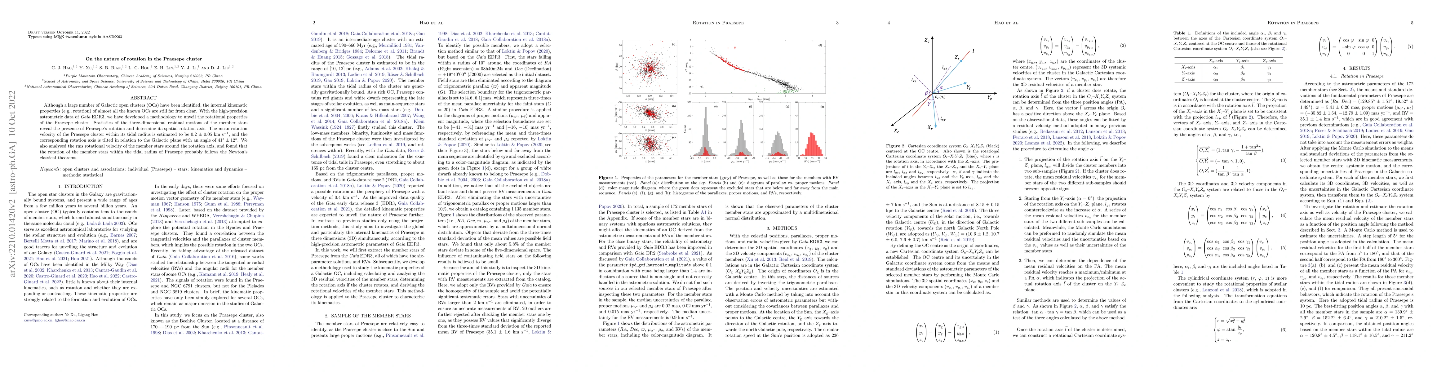 Thumbnail for On the nature of rotation in the Praesepe cluster