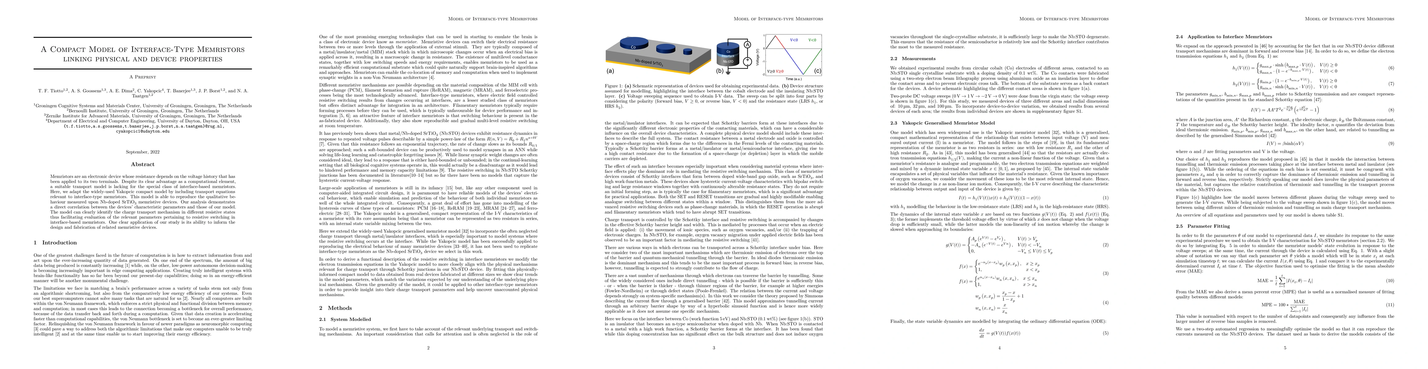 Thumbnail for A Compact Model of Interface-Type Memristors Linking Physical and Device
  Properties