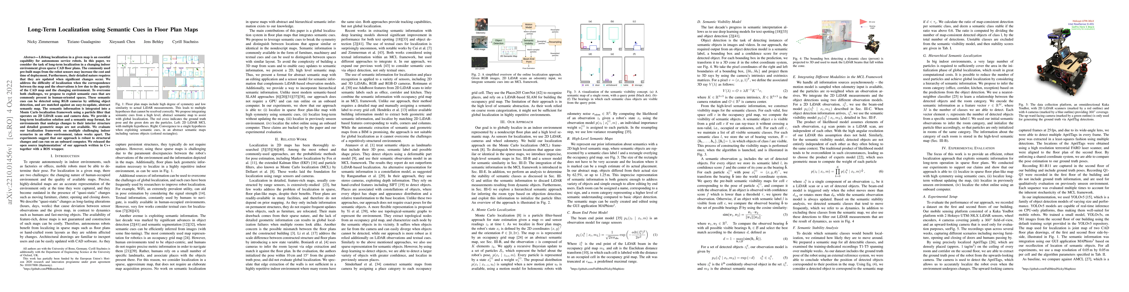 Thumbnail for Long-Term Localization using Semantic Cues in Floor Plan Maps