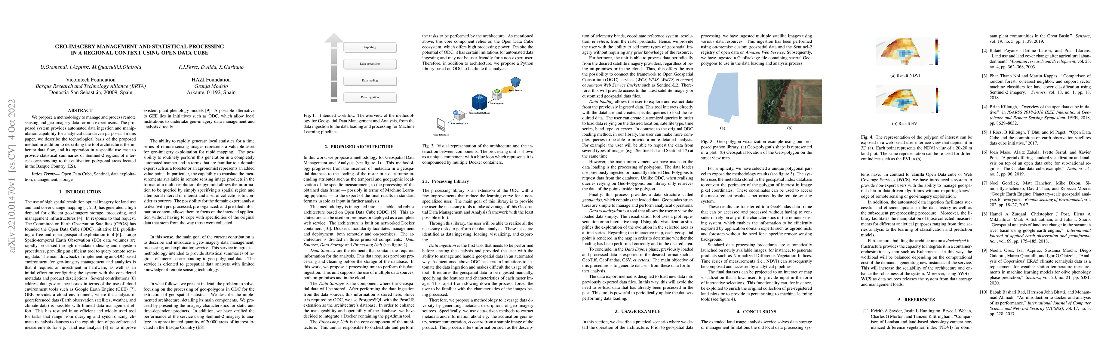 Thumbnail for Geo-imagery management and statistical processing in a regional context
  using Open Data Cube