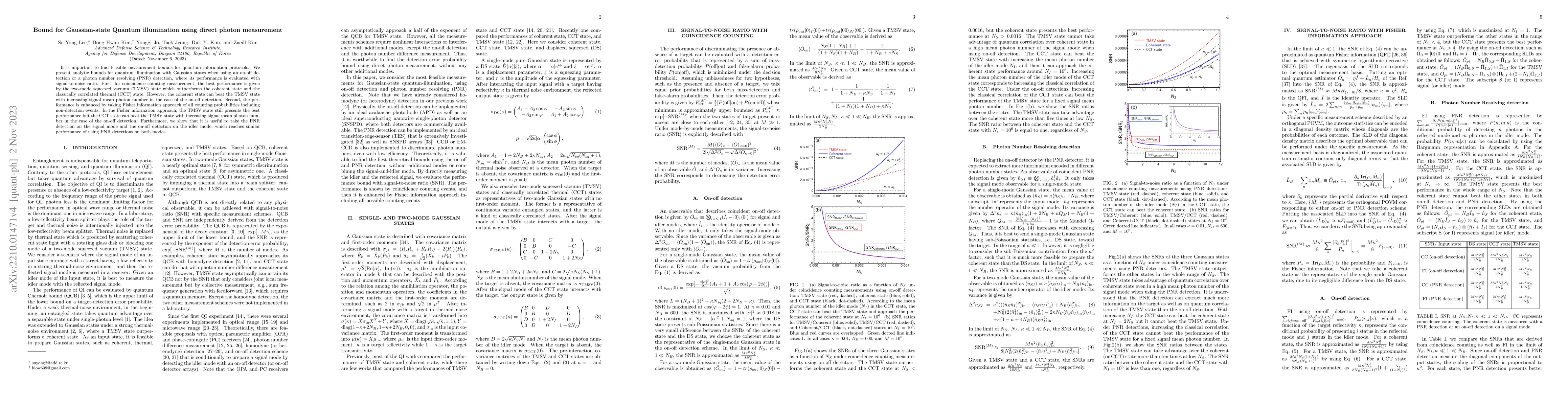 Thumbnail for Bound for Gaussian-state Quantum illumination using direct photon
  measurement
