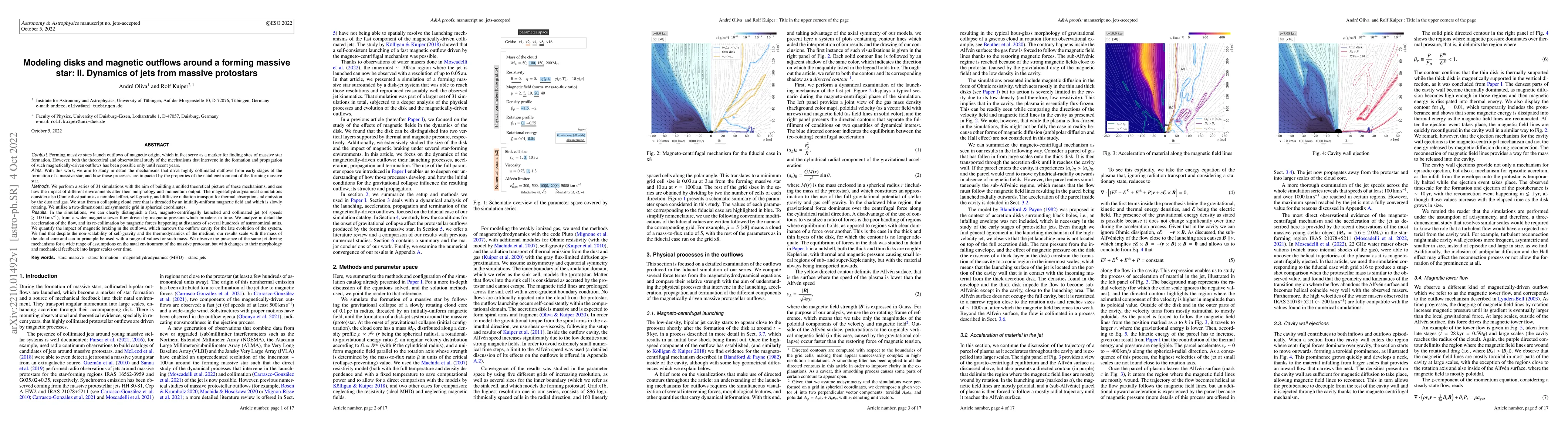 Thumbnail for Modeling disks and magnetic outflows around a forming massive star: II.
  Dynamics of jets from massive protostars