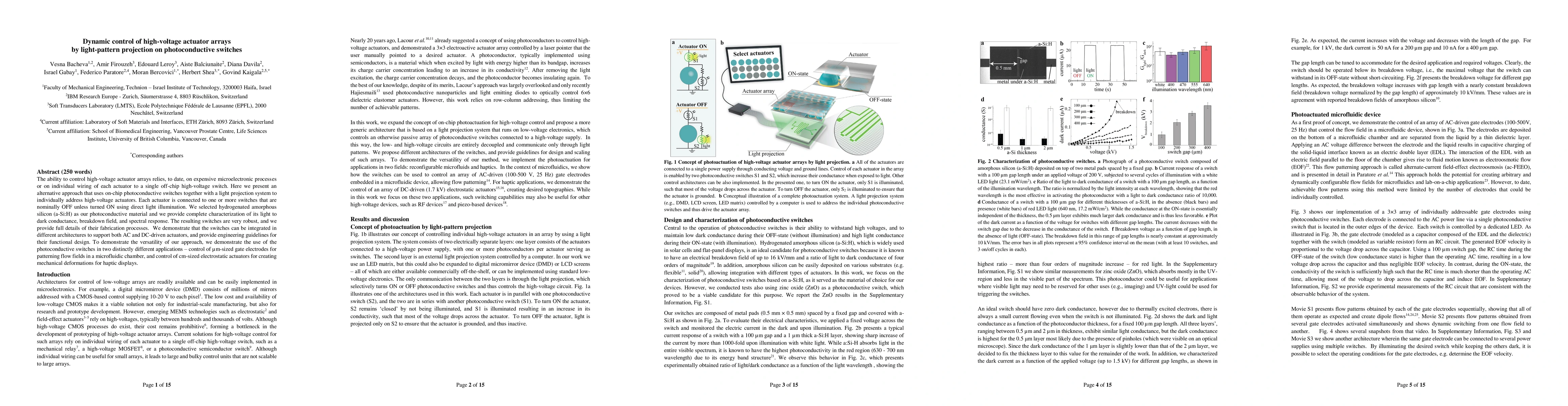 Thumbnail for Dynamic control of high-voltage actuator arrays by light-pattern
  projection on photoconductive switches