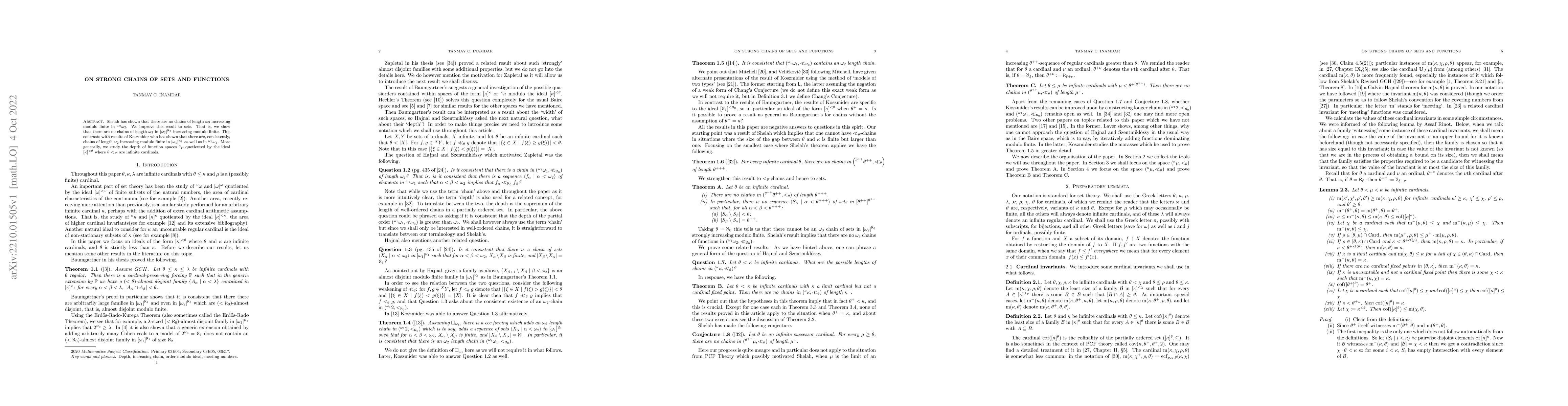 Thumbnail for On strong chains of sets and functions