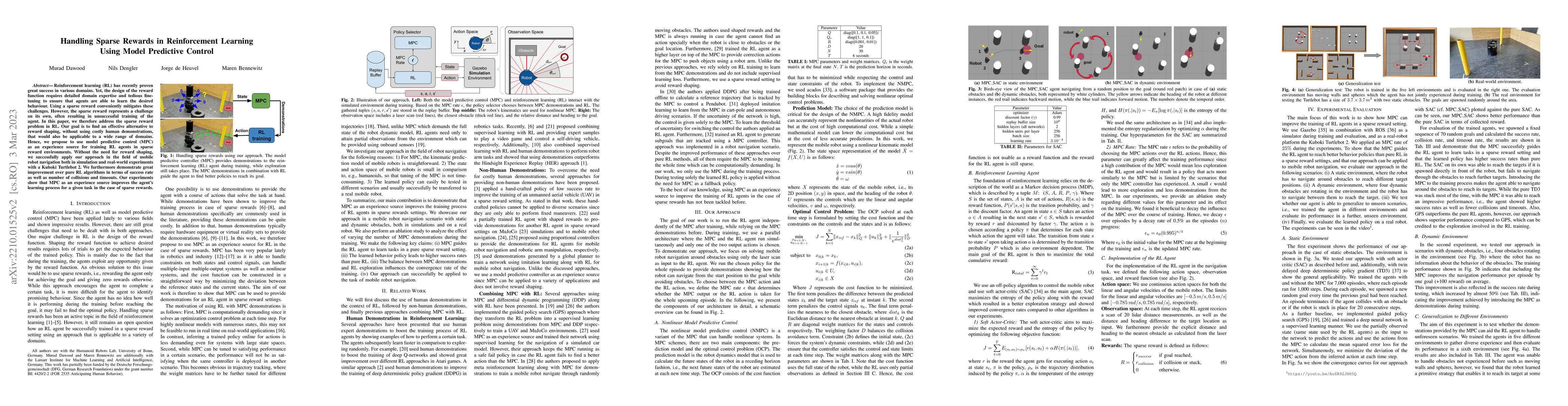 Thumbnail for Handling Sparse Rewards in Reinforcement Learning Using Model Predictive
  Control