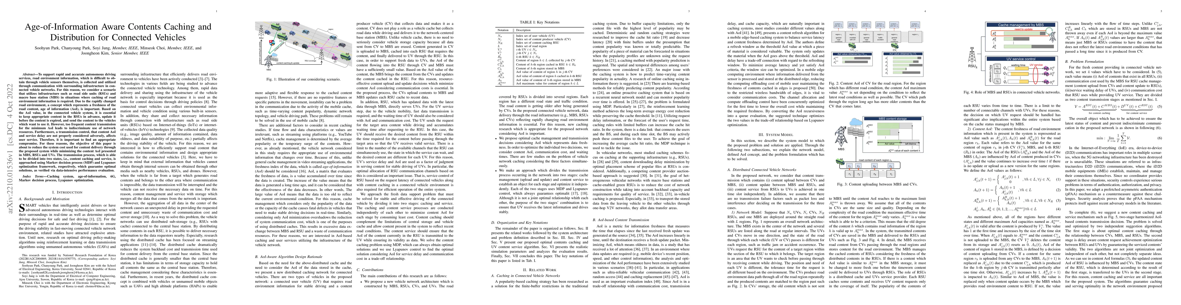 Thumbnail for Age-of-Information Aware Contents Caching and Distribution for Connected
  Vehicles