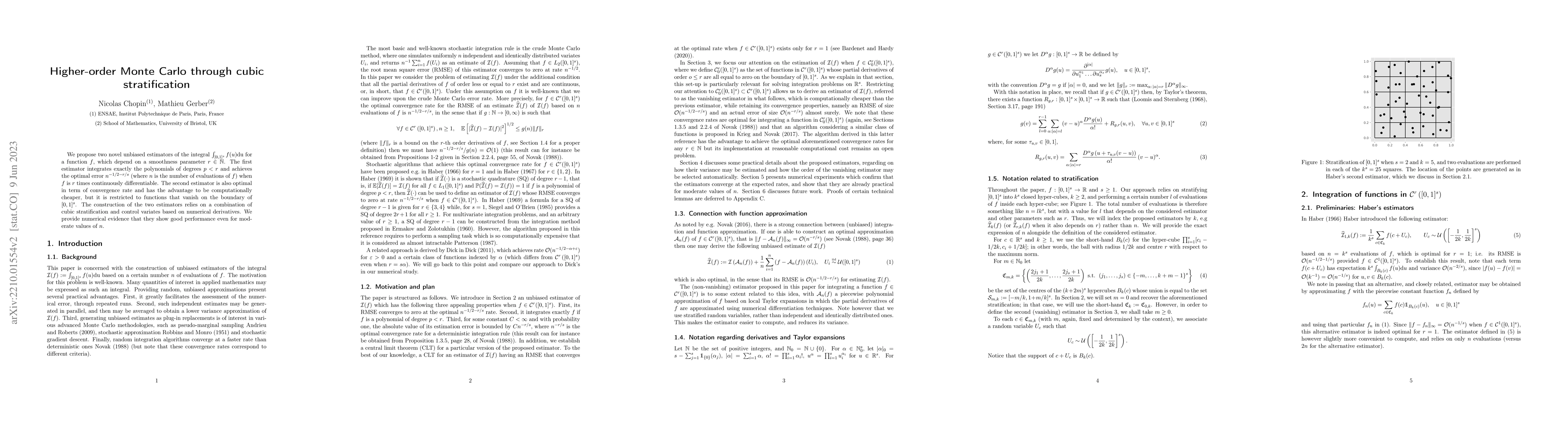 Thumbnail for Higher-order stochastic integration through cubic stratification