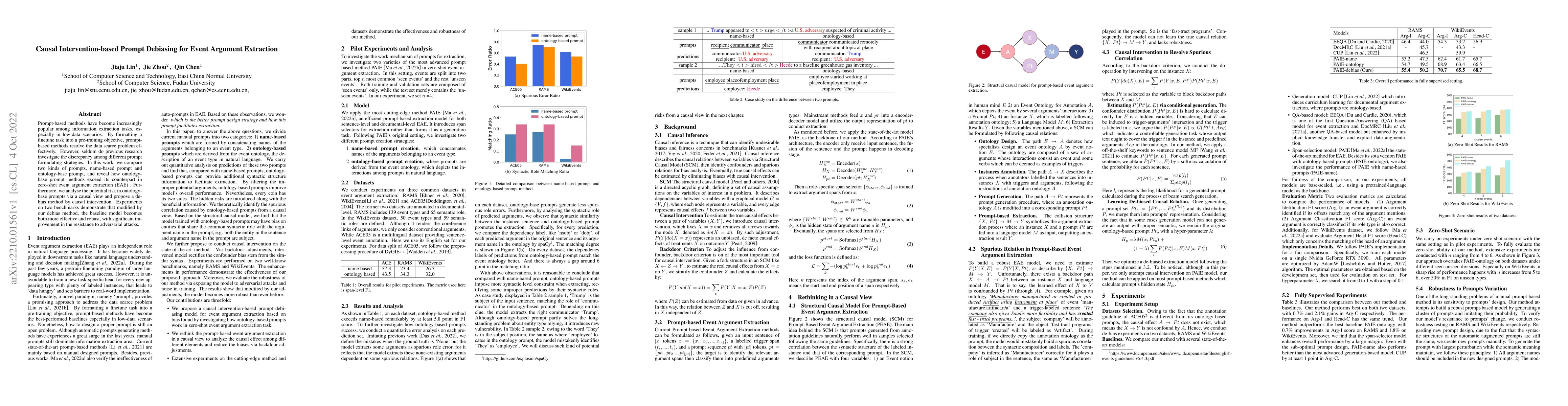 Thumbnail for Causal Intervention-based Prompt Debiasing for Event Argument Extraction