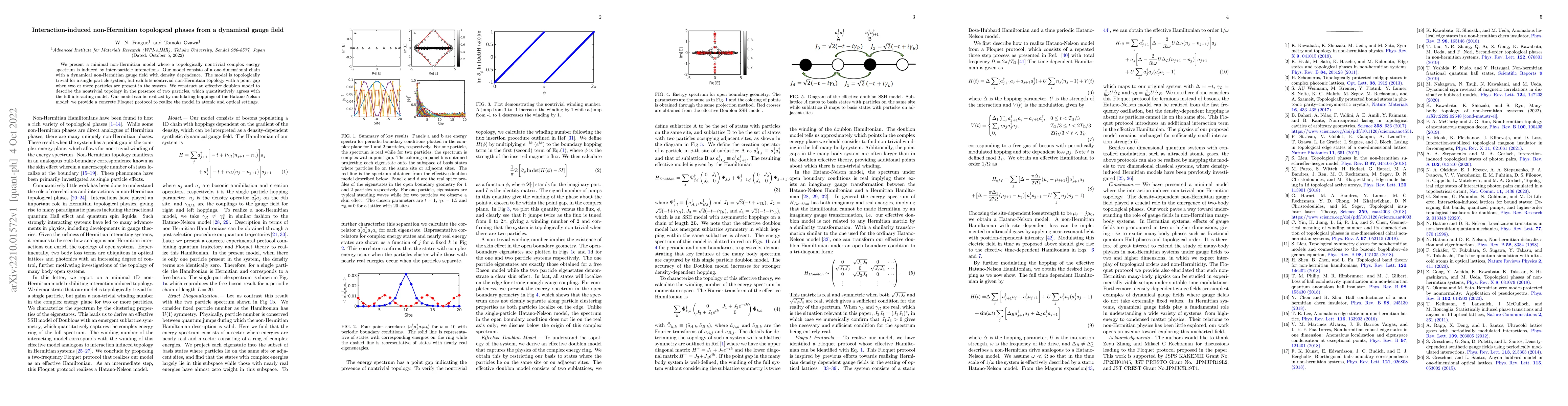 Thumbnail for Interaction-induced non-Hermitian topological phases from a dynamical
  gauge field
