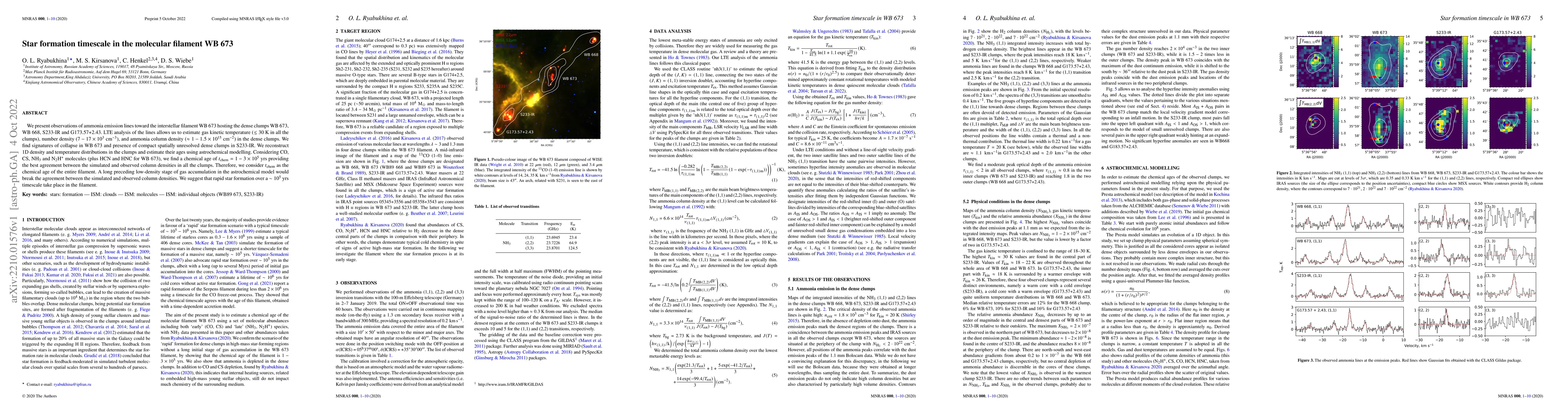 Thumbnail for Star formation timescale in the molecular filament WB 673