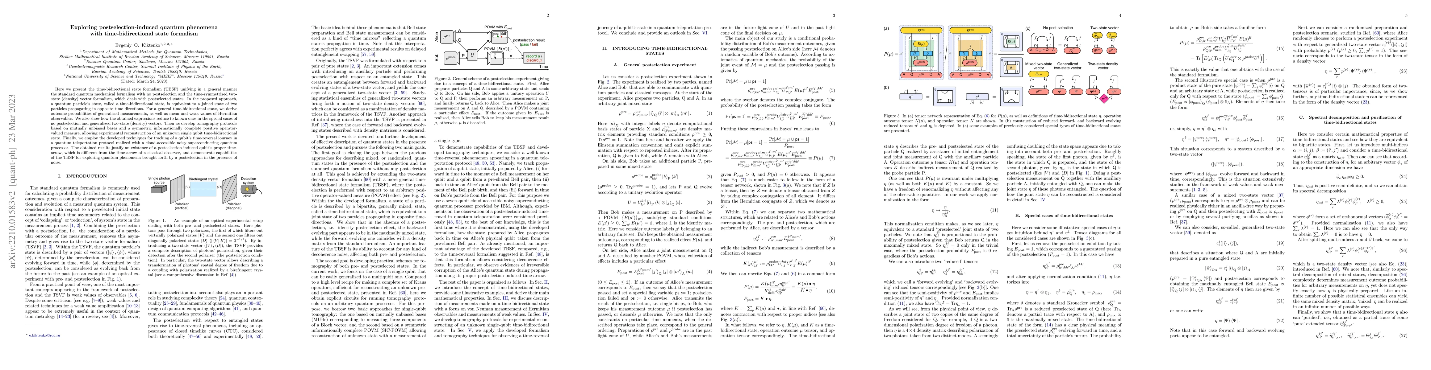 Thumbnail for Exploring postselection-induced quantum phenomena with
  time-bidirectional state formalism