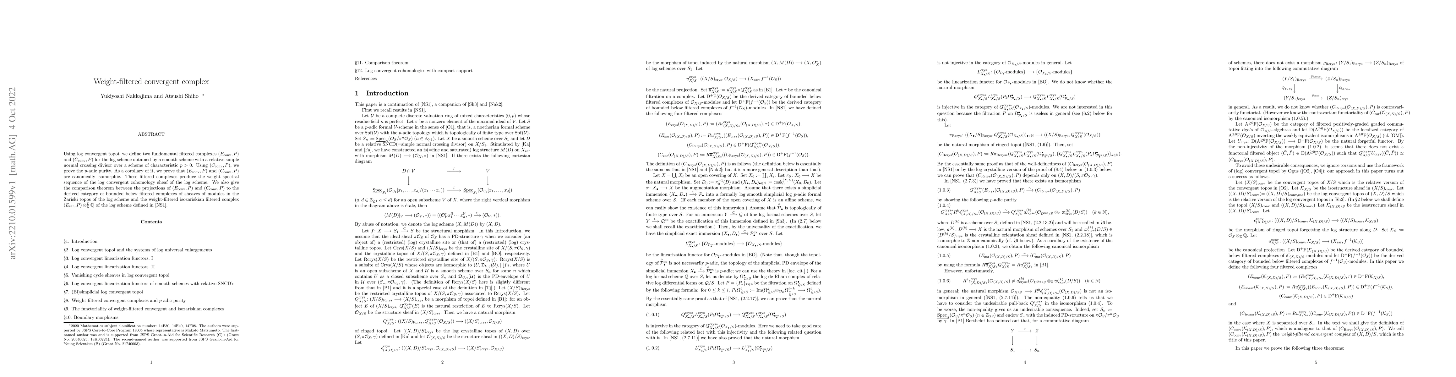 Thumbnail for Weight-filtered convergent complex