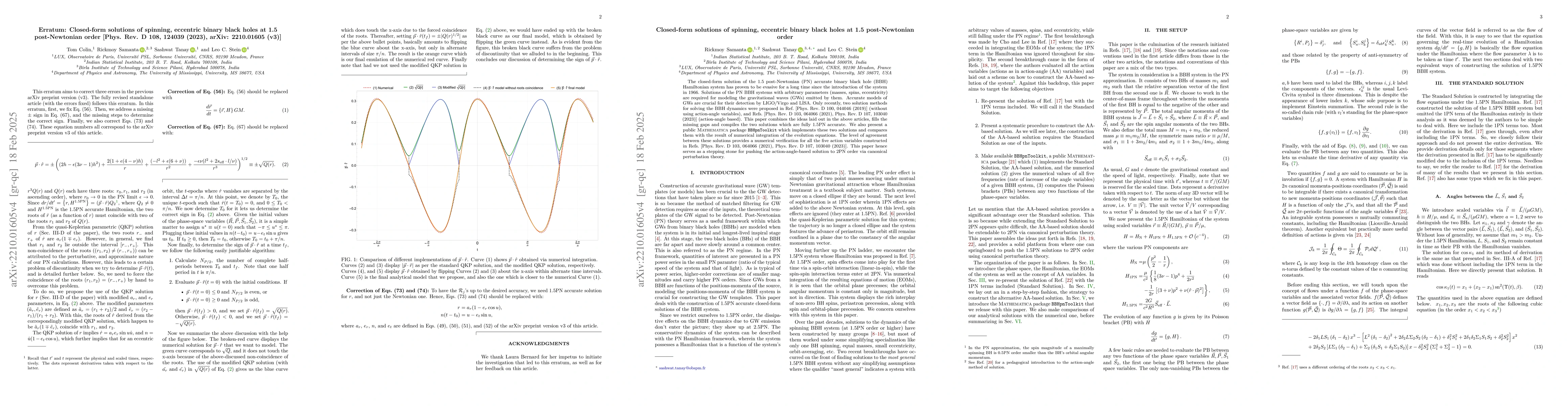 Thumbnail for Closed-form solutions of spinning, eccentric binary black holes at 1.5
  post-Newtonian order