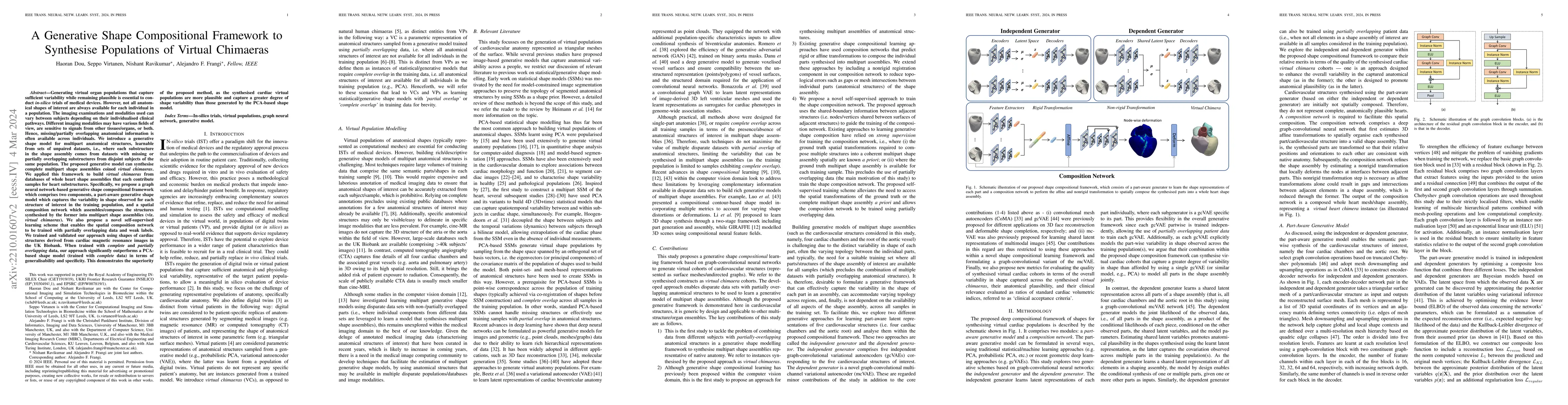 Thumbnail for A Generative Shape Compositional Framework to Synthesise Populations of
  Virtual Chimaeras